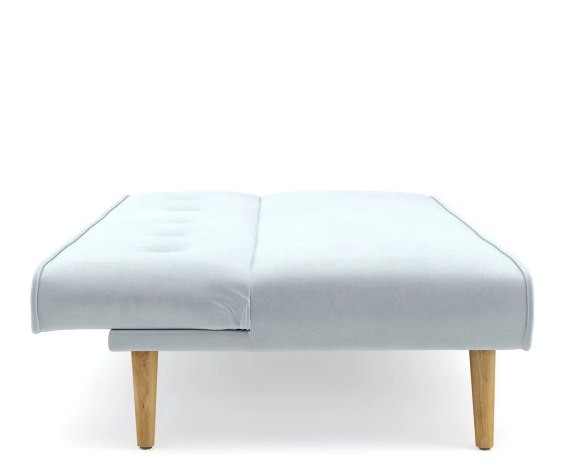 Schlafsofa Samt LEA hellblau