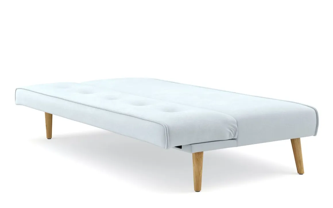 Schlafsofa Samt LEA hellblau