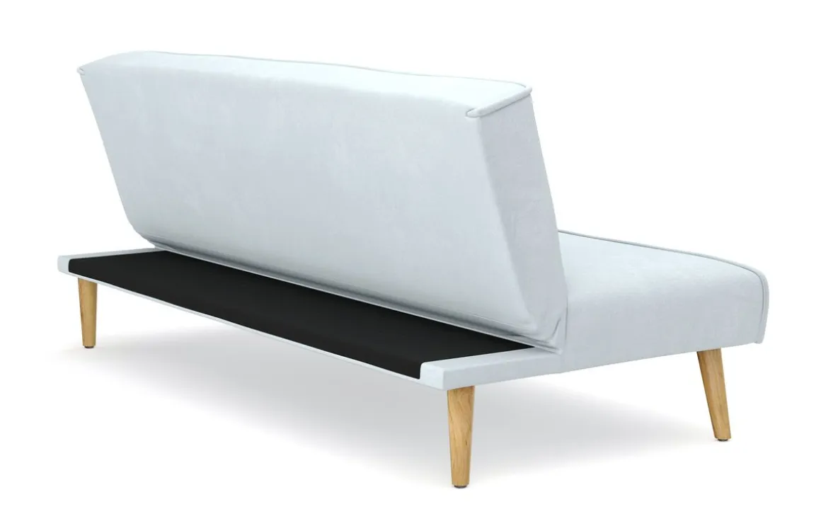 Schlafsofa Samt LEA hellblau