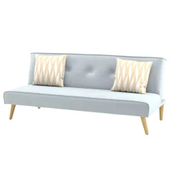 Schlafsofa Samt LEA hellblau