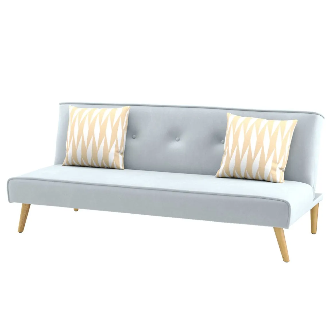 Schlafsofa Samt LEA hellblau