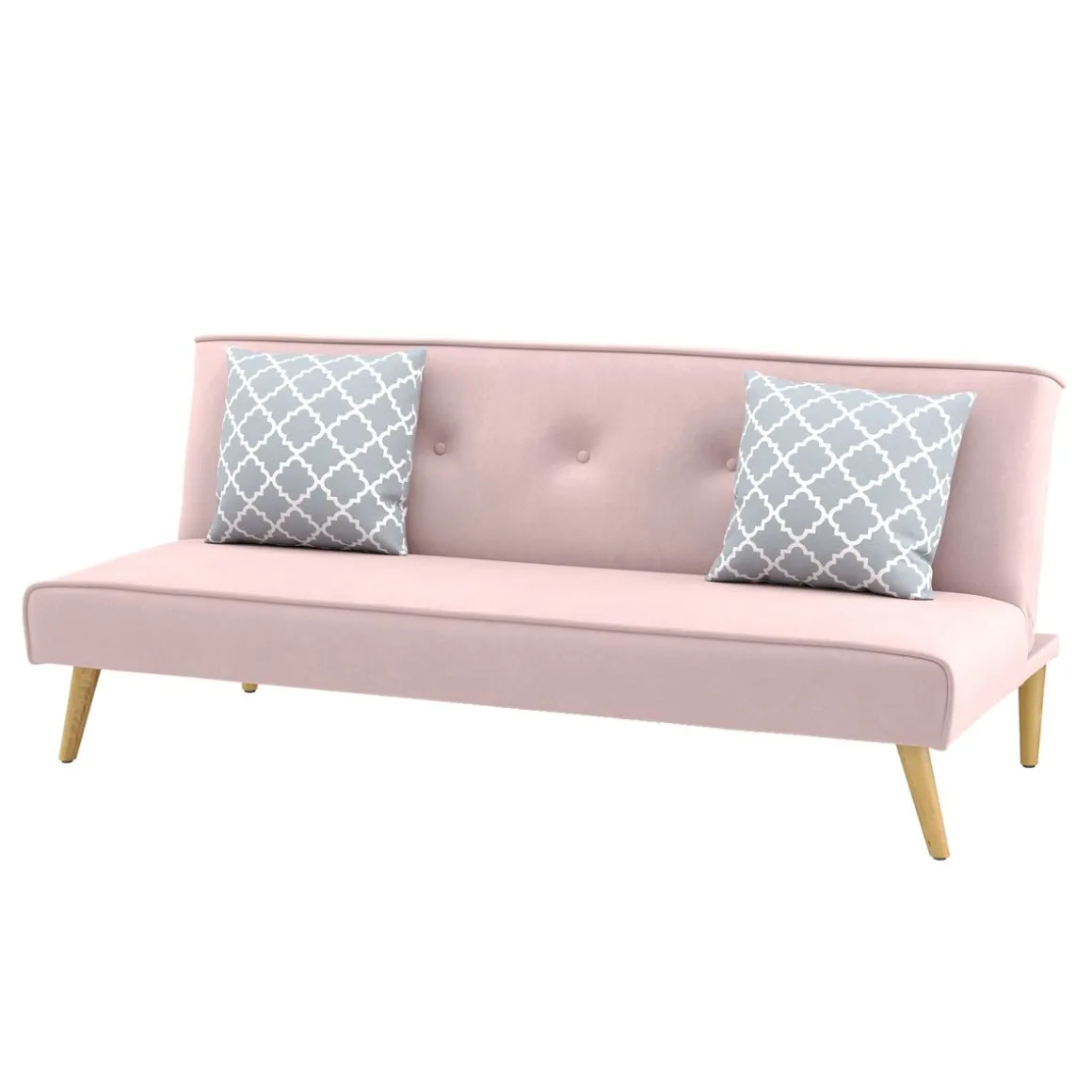 Schlafsofa Samt LEA rosa