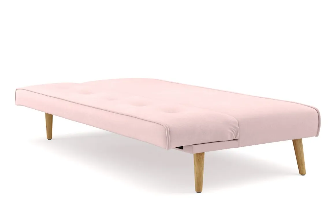 Schlafsofa Samt LEA rosa