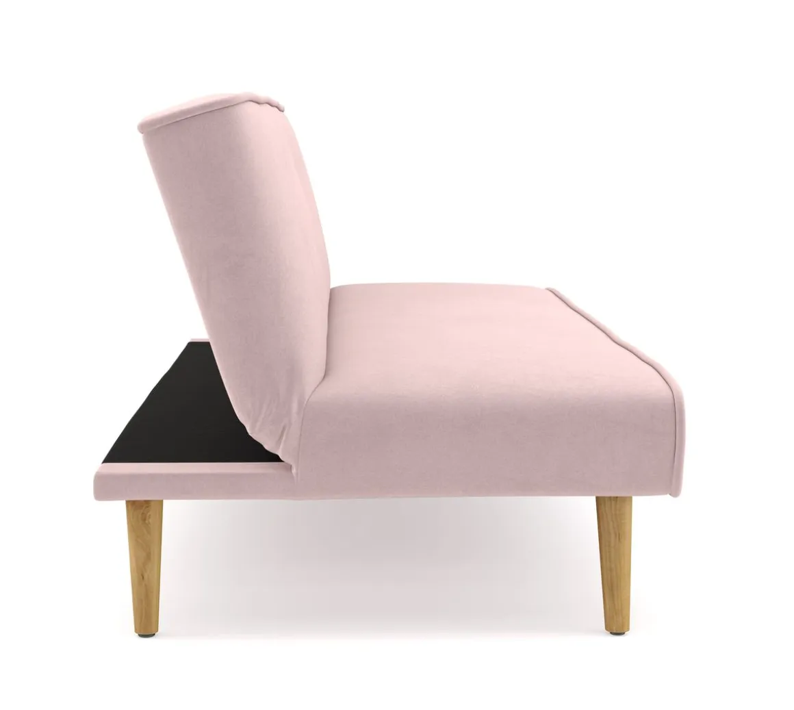 Schlafsofa Samt LEA rosa