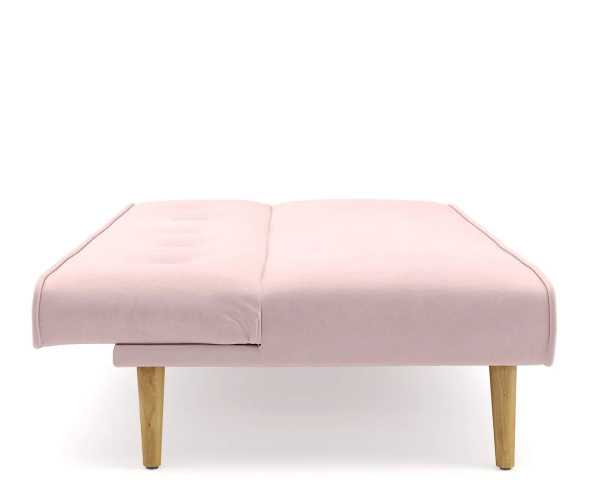 Schlafsofa Samt LEA rosa