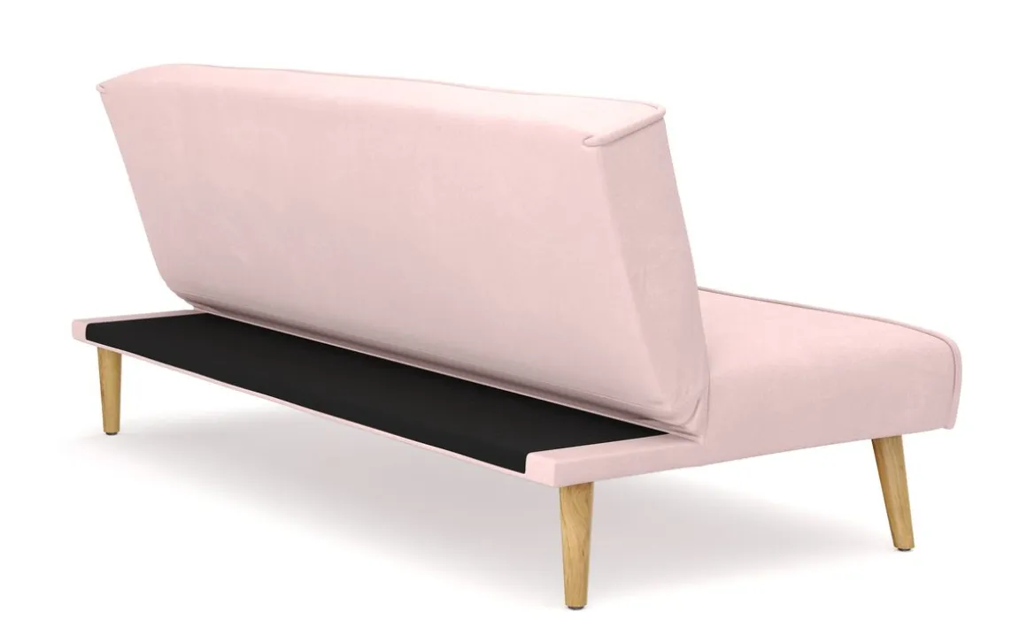 Schlafsofa Samt LEA rosa