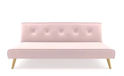 Schlafsofa Samt LEA rosa