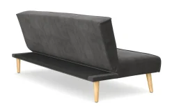 Schlafsofa Samt LEA schwarz