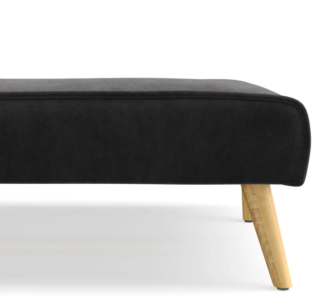 Schlafsofa Samt LEA schwarz