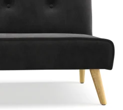Schlafsofa Samt LEA schwarz