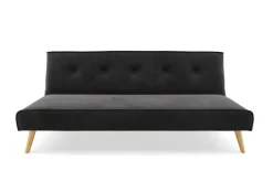 Schlafsofa Samt LEA schwarz