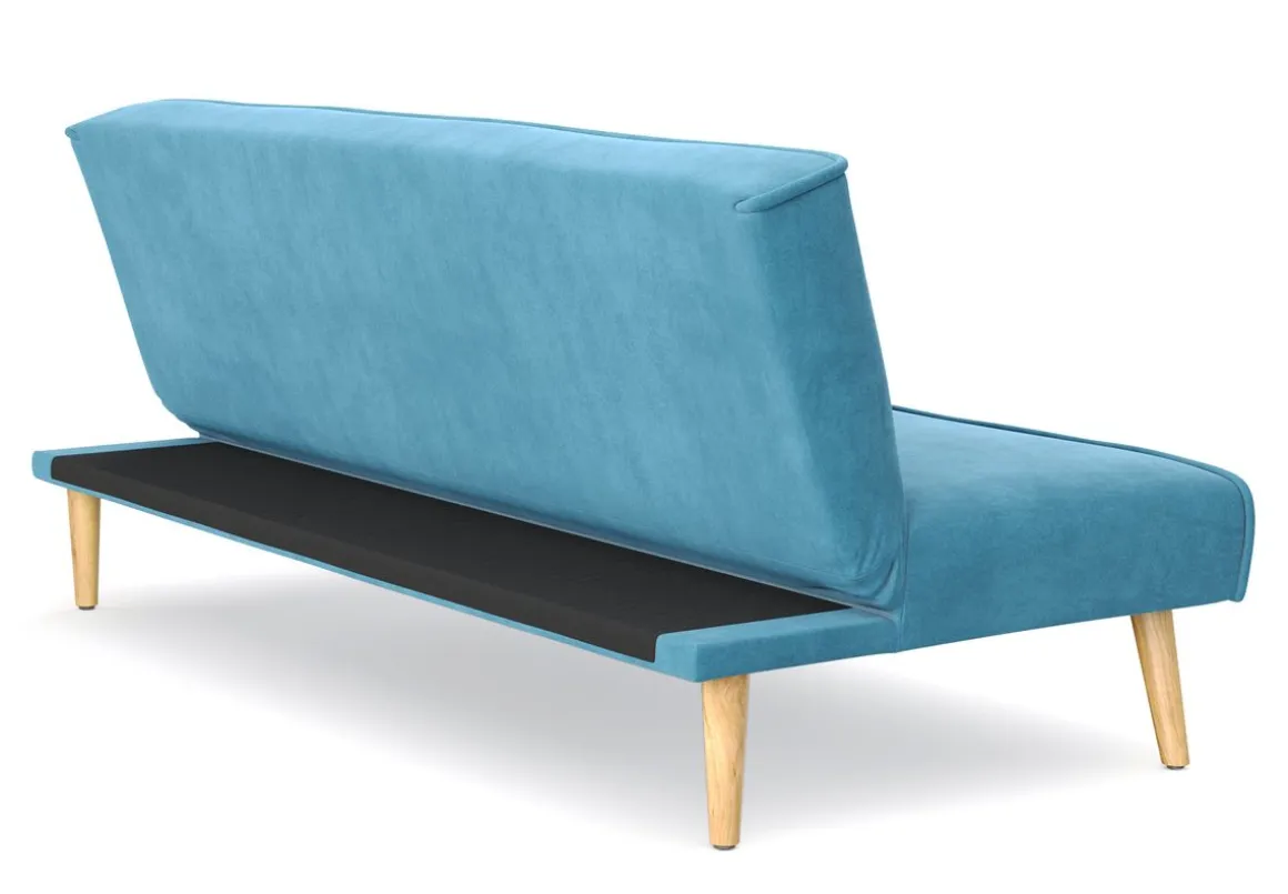 Schlafsofa Samt LEA türkis