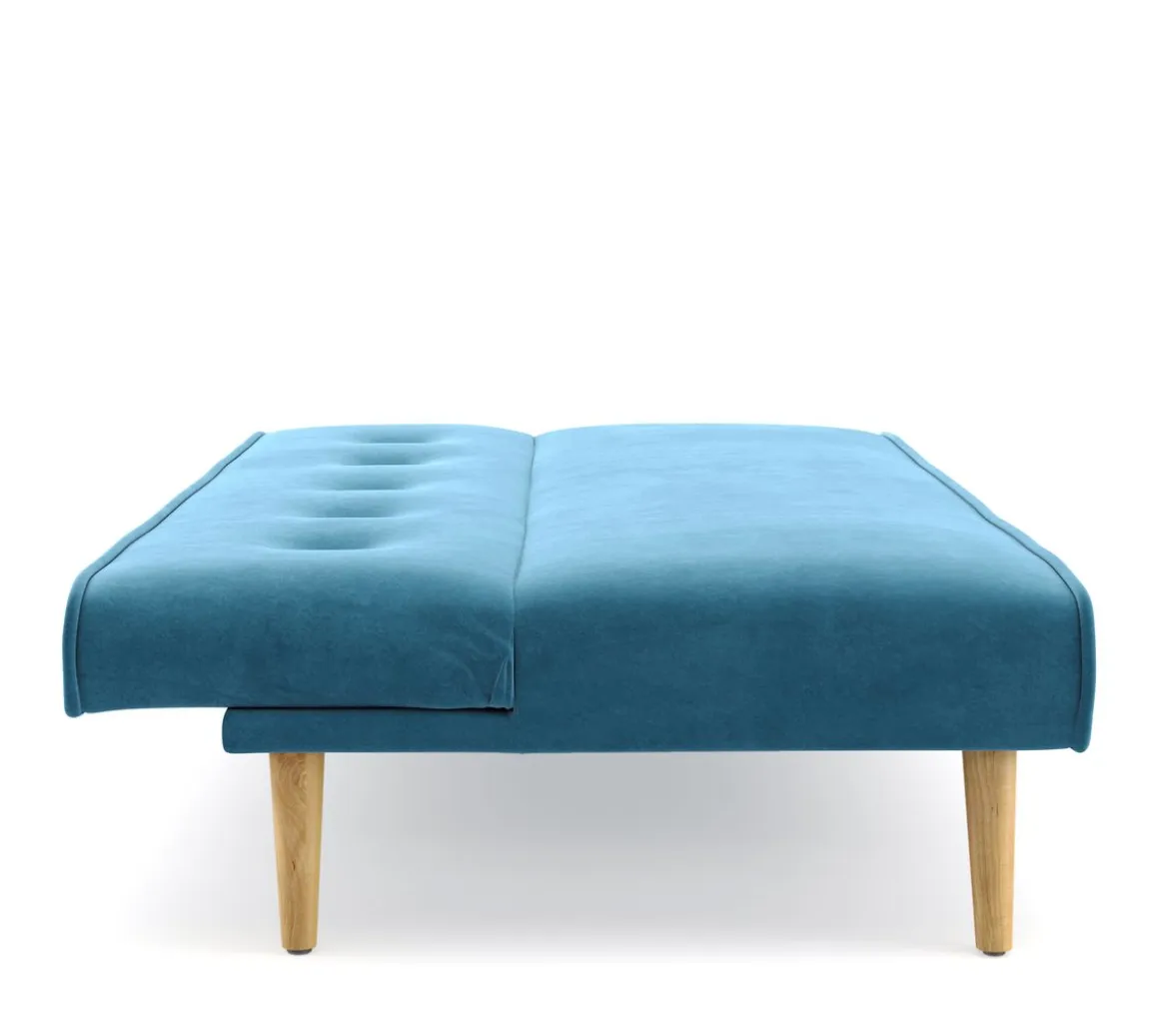Schlafsofa Samt LEA türkis
