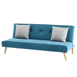 Schlafsofa Samt LEA türkis