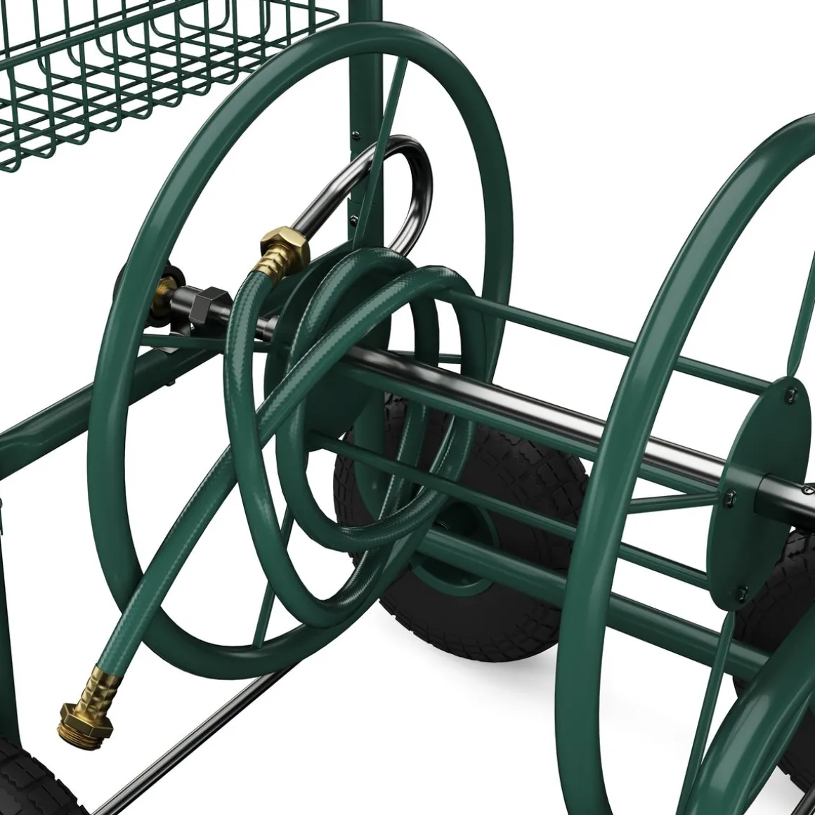 Schlauchwagen Stahl grün