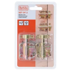 Schloss Bolzenriegel 4 x 3.9 cm 2er Set gold