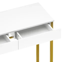 Schminktisch ADELINA weiss/gold