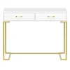 Schminktisch CLIO weiss/gold