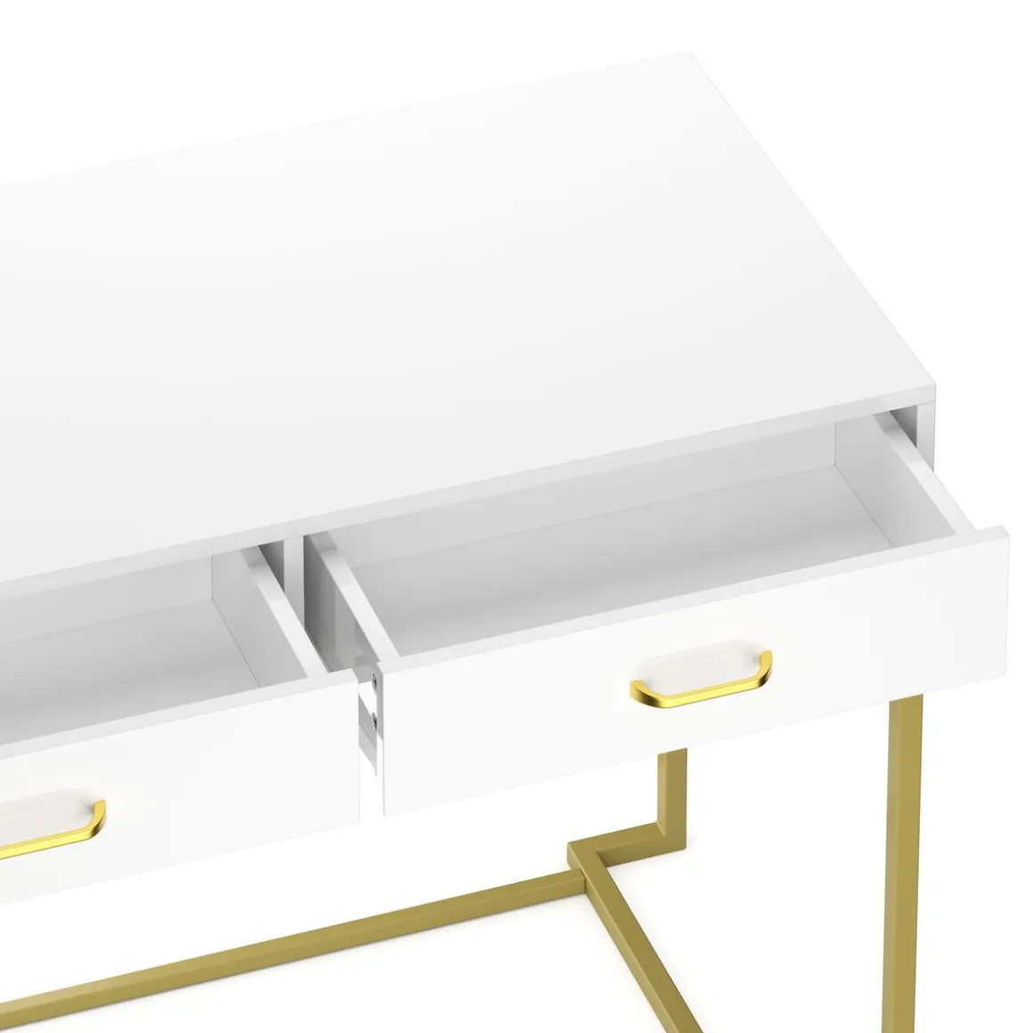 Schminktisch CLIO weiss/gold