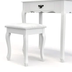 Schminktisch mit Hocker EDITH weiss