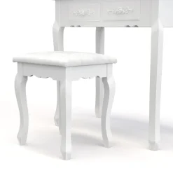 Schminktisch mit Hocker LORENA weiss