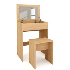 Schminktisch mit Hocker SUSAN braun