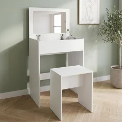 Schminktisch mit Hocker SUSAN weiss