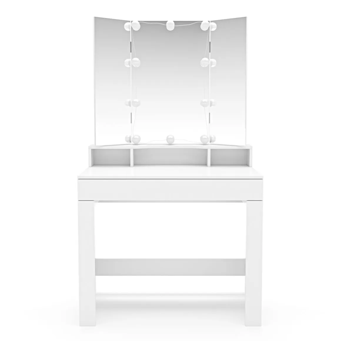 Schminktisch mit Licht LARISSA weiss