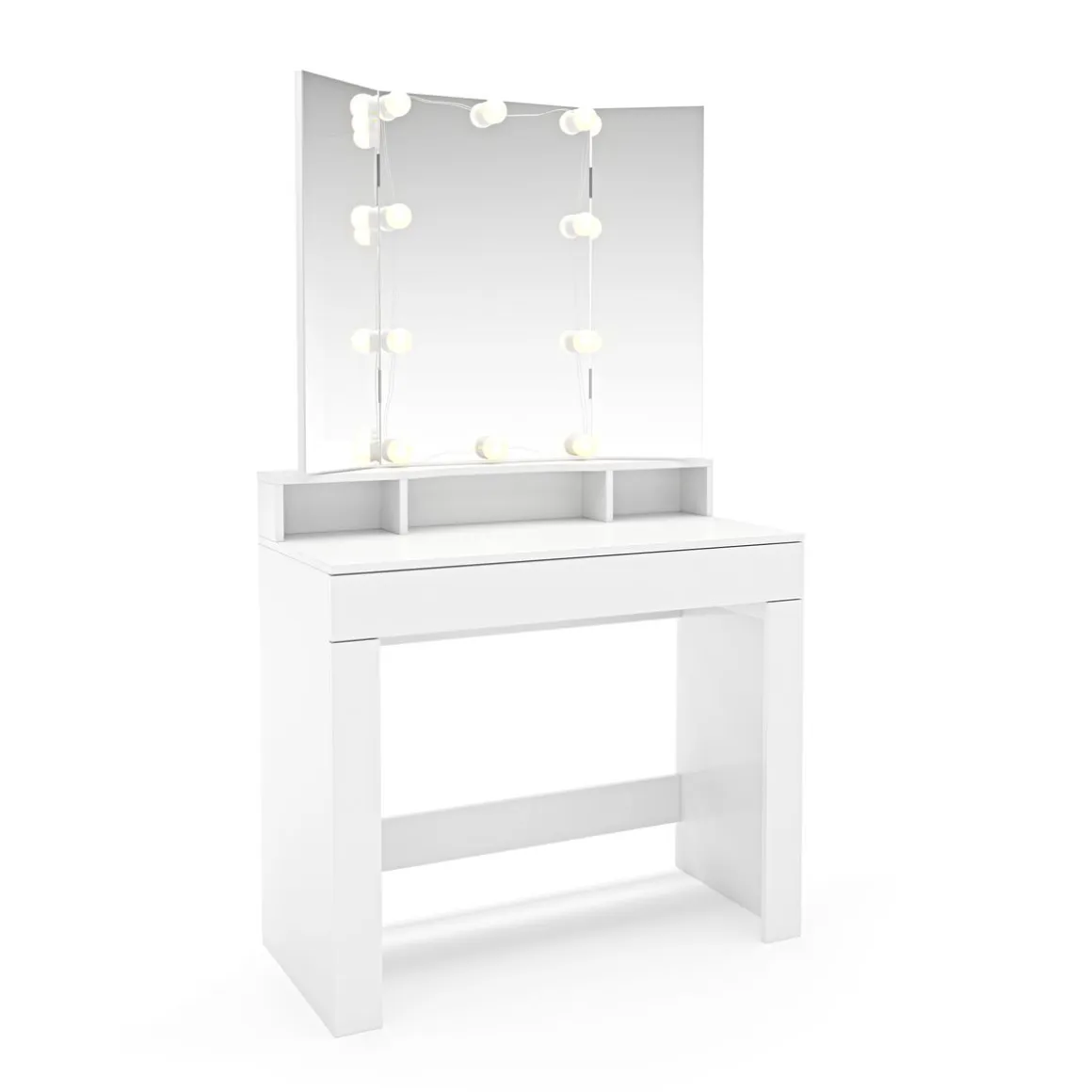 Schminktisch mit Licht LARISSA weiss