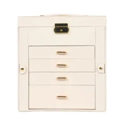 Schmuckkästchen abschliessbar 4 Schubladen beige/rosa | GONSER.CH