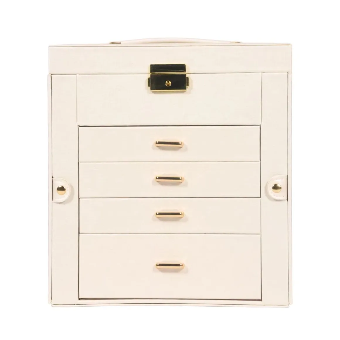 Schmuckkästchen abschliessbar 4 Schubladen beige/rosa | GONSER.CH