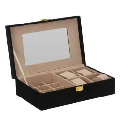 Schmuckkästchen mit Spiegel schwarz/beige | GONSER.CH