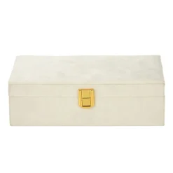 Schmuckkästchen mit Spiegel weiss/beige
