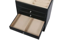 Schmuckkästchen 5 Schubladen schwarz