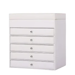 Schmuckkästchen 5 Schubladen weiss