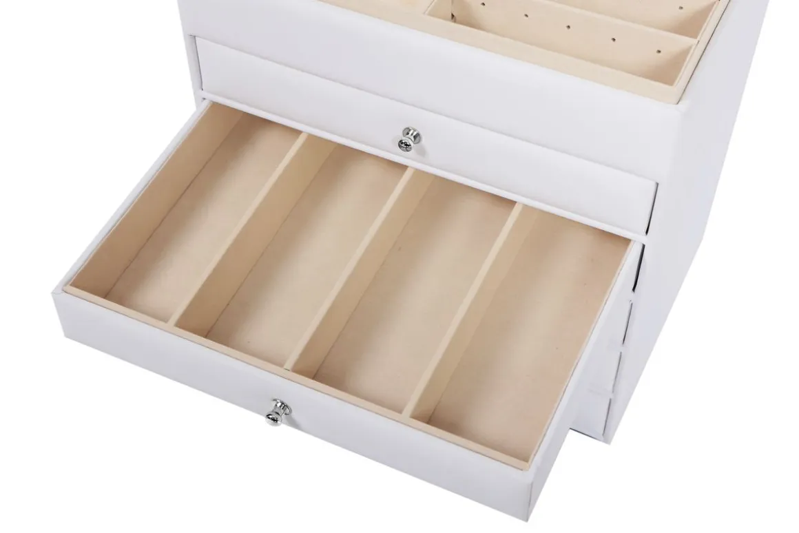 Schmuckkästchen 5 Schubladen weiss