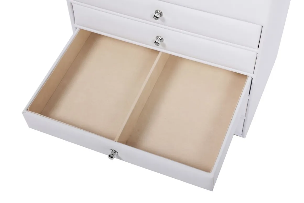 Schmuckkästchen 5 Schubladen weiss