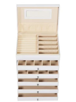 Schmuckkästchen 5 Schubladen weiss