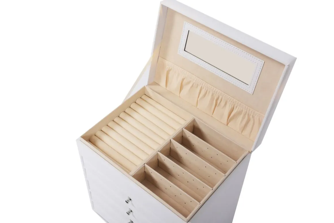 Schmuckkästchen 5 Schubladen weiss