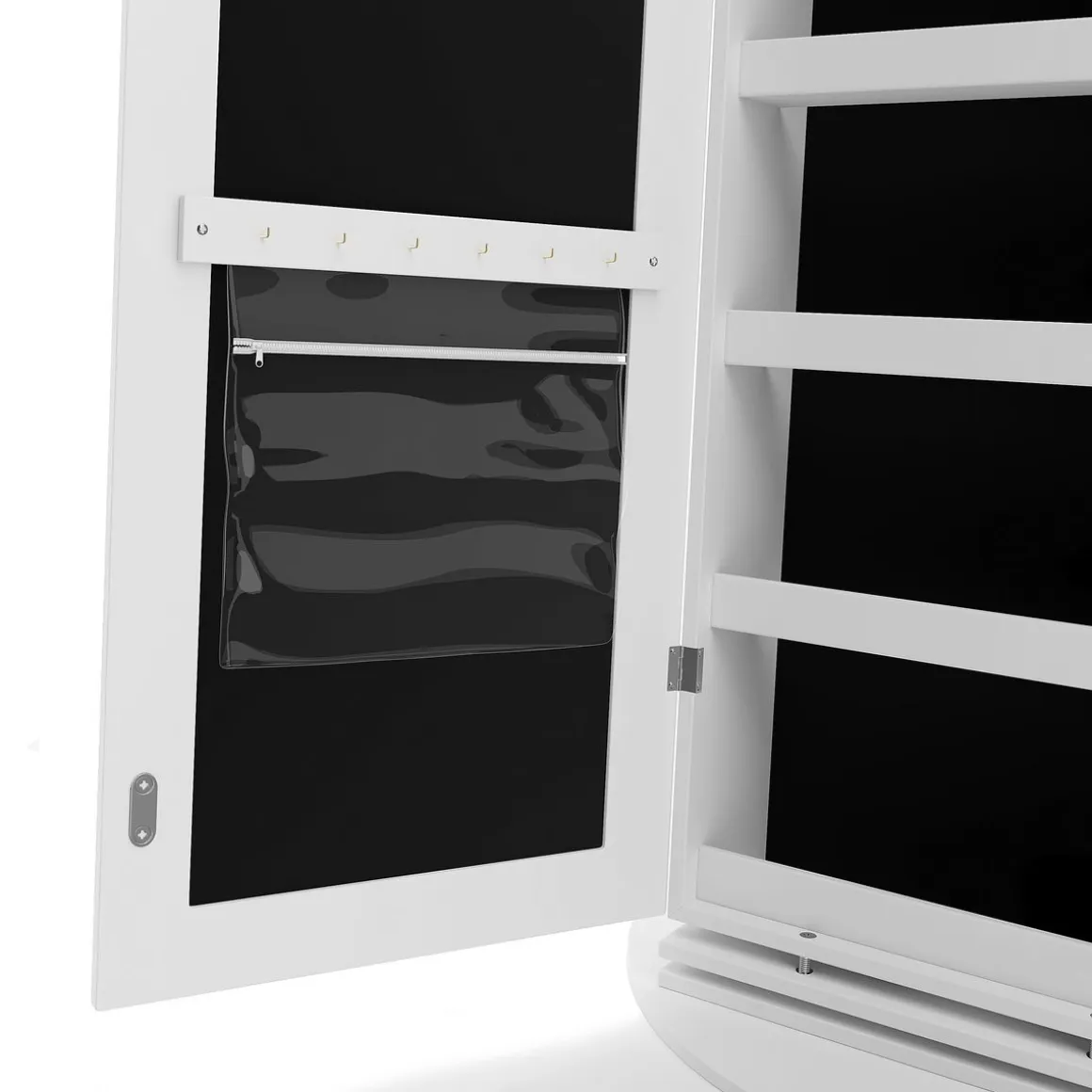 Schmuckschrank mit Spiegel ARIANA weiss | GONSER.CH