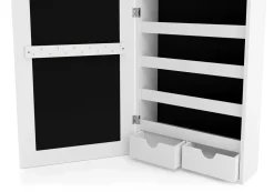 Schmuckschrank mit Spiegel BELINA weiss | GONSER.CH