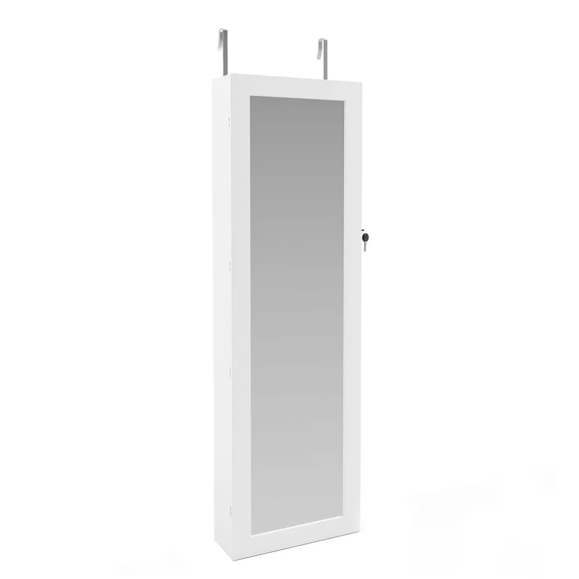 Schmuckschrank mit Spiegel BELINA weiss | GONSER.CH