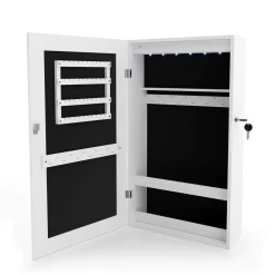 Schmuckschrank mit Spiegel DILARA weiss | GONSER.CH