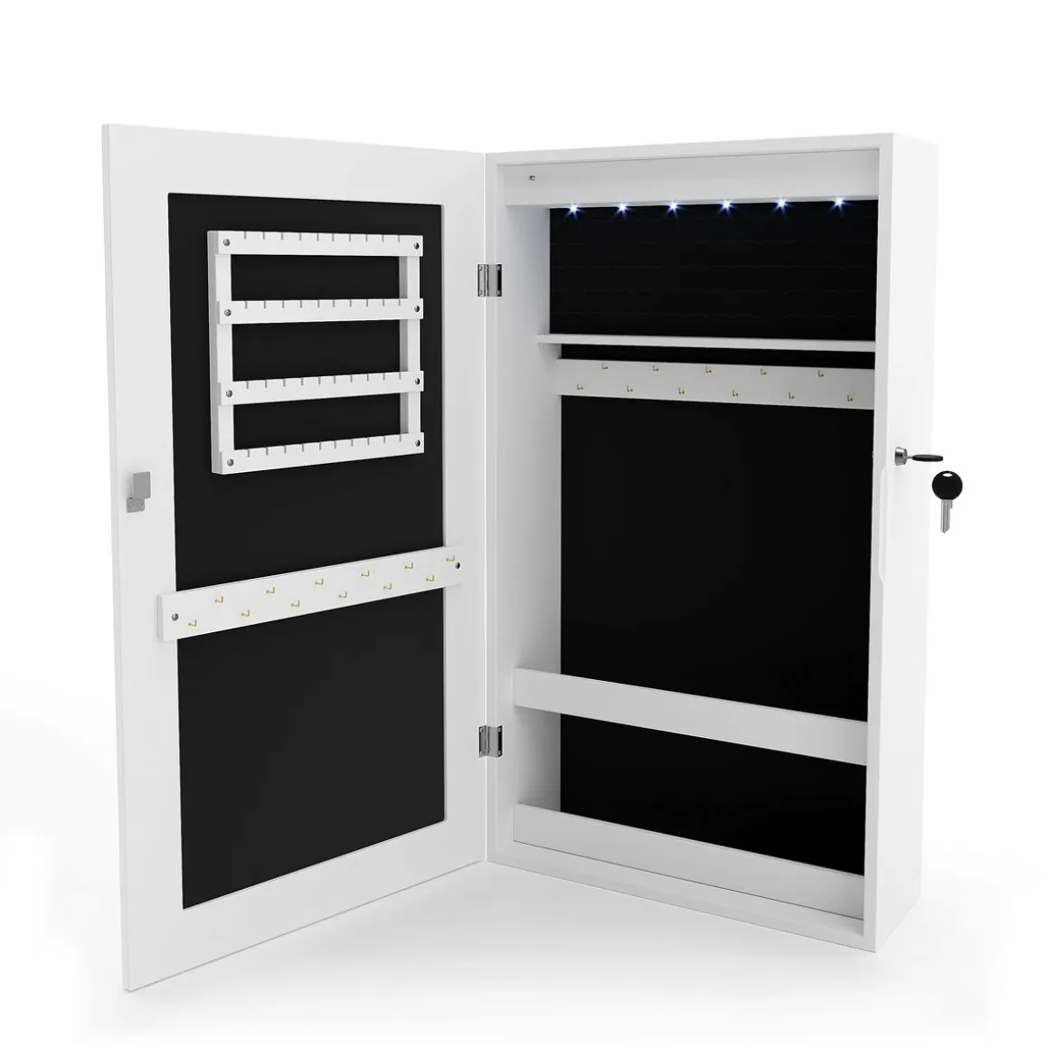 Schmuckschrank mit Spiegel DILARA weiss | GONSER.CH