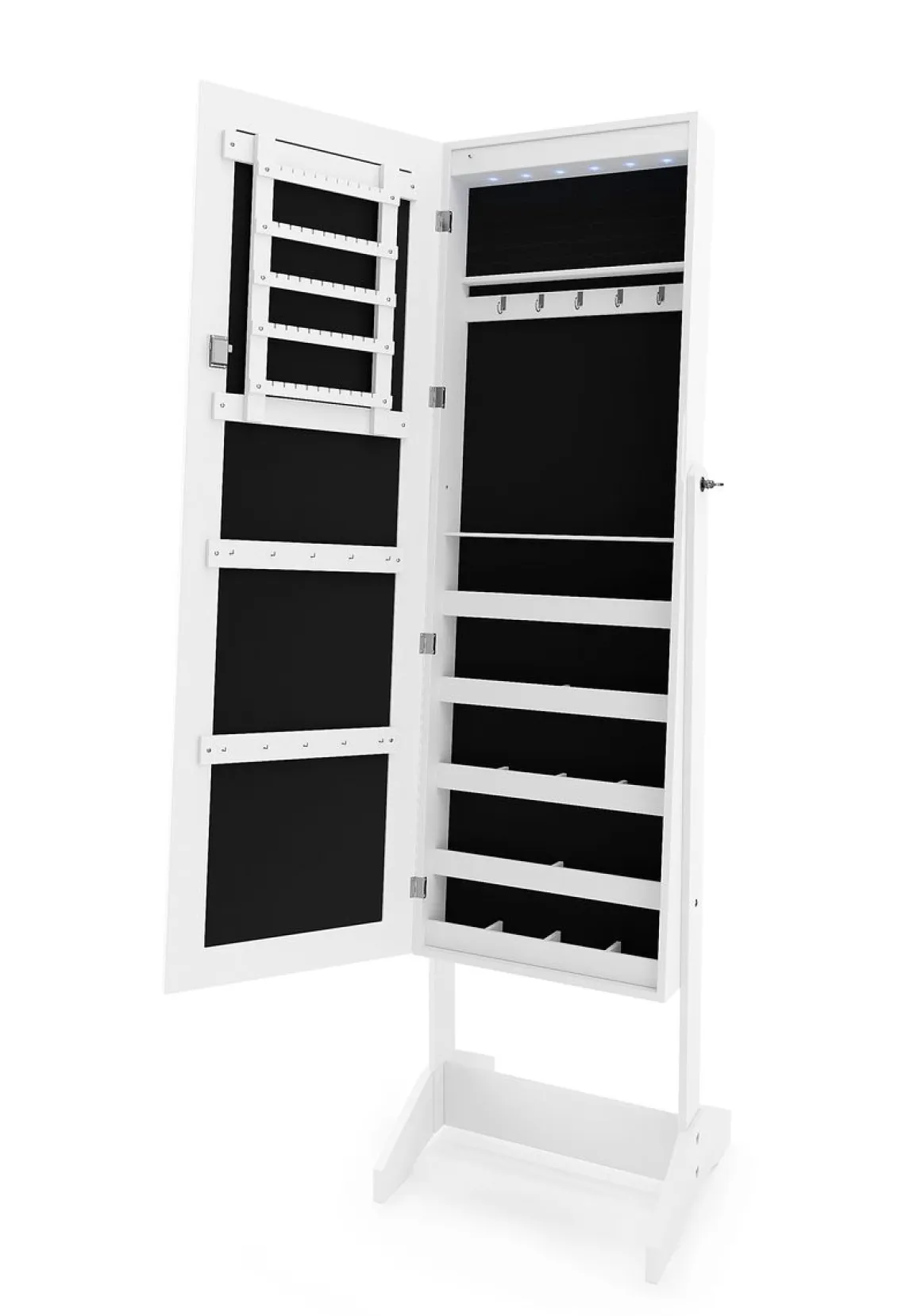 Schmuckschrank mit Spiegel ELVIRA weiss
