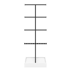 Schmuckständer mit 4 Ebenen 15 x 15 x 42 cm schwarz/weiss