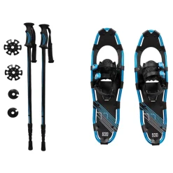 Schneeschuhe MAXI blau mit Stöcken