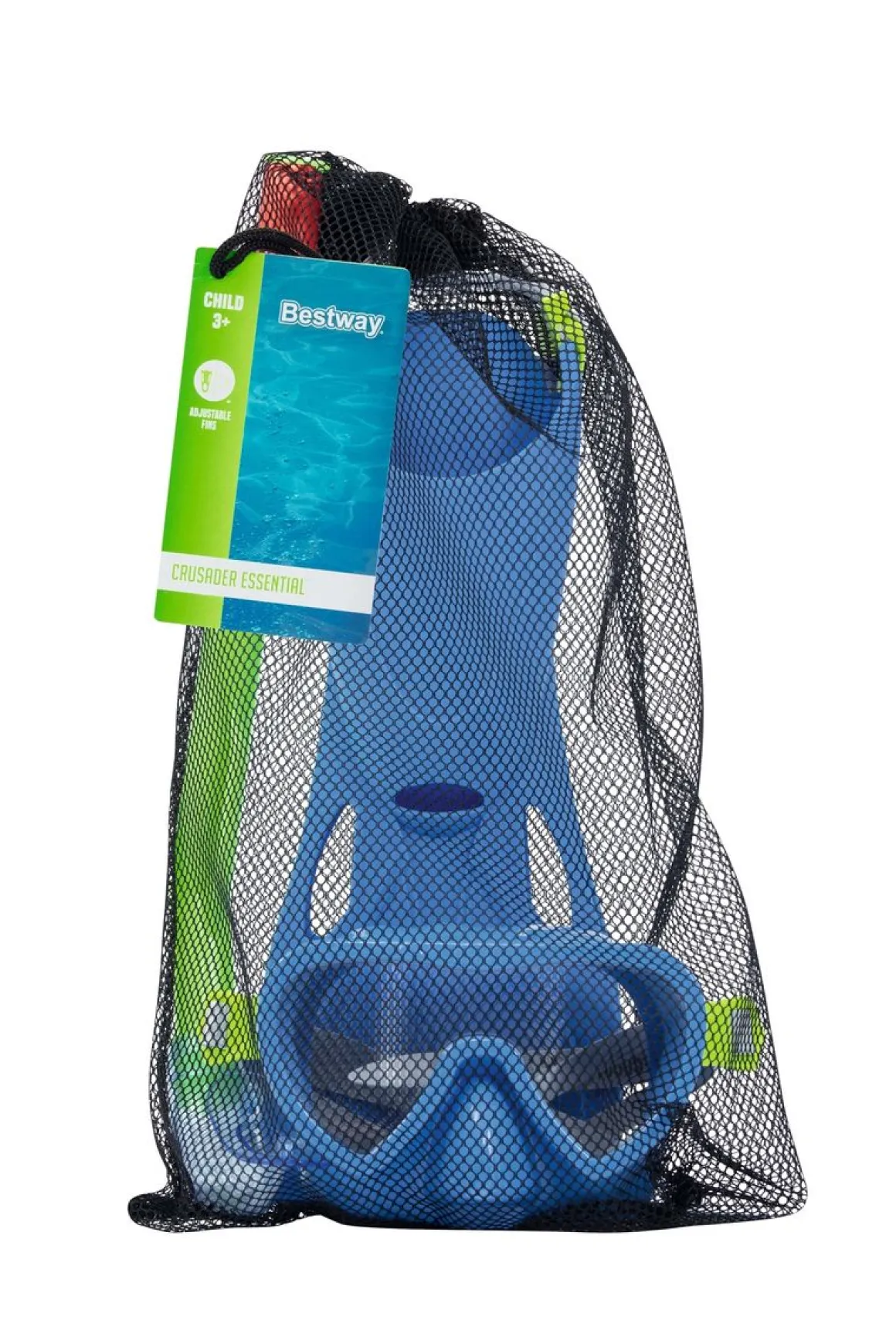 Schnorchel Set mit Flossen Crusader Essential Grösse 24 - 27