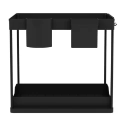 Schrank-Organizer Küche 2 Etagen 39 x 21 x 36 cm schwarz