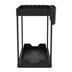 Schrank-Organizer Küche 2 Etagen 39 x 21 x 36 cm schwarz